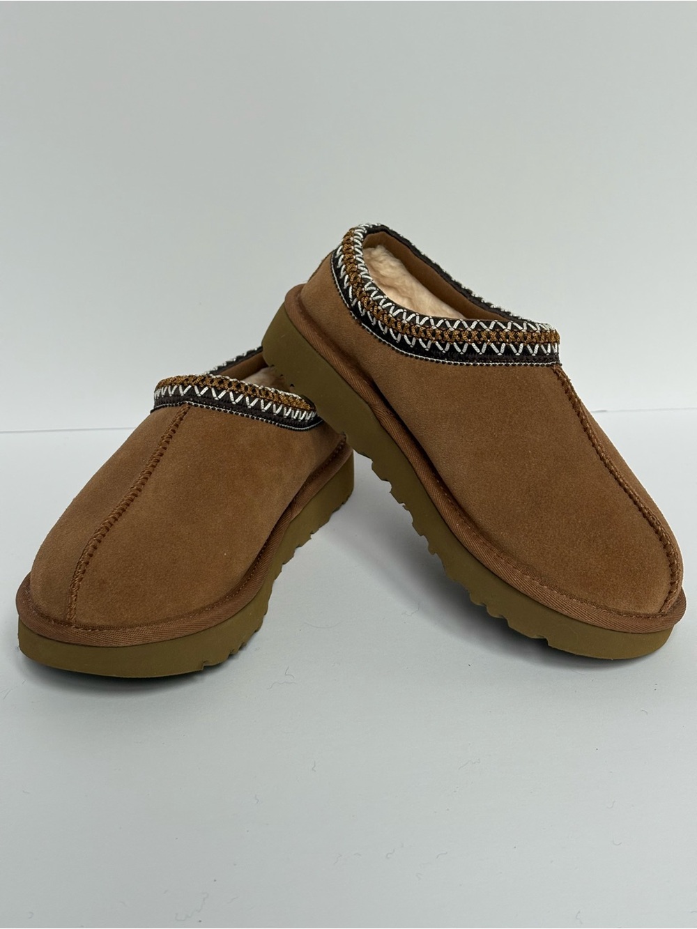 UGG Tasman Chestnut Suede Slip-On Moccasin Clog